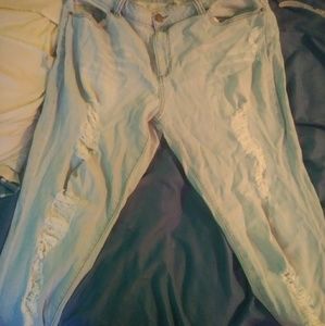 Forever 21 ripped up skinny jeans